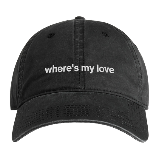 Where’s My Love Cap (Faded Black)